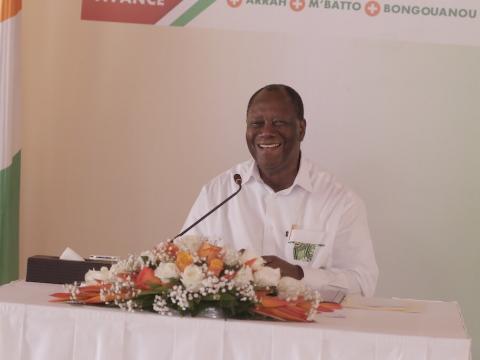 Depuis le Moronou Ouattara fait la promesse d’une augmentation du prix d’achat du cacao